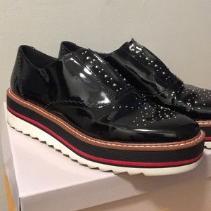 Zara Pantene Leather, Studded Loafer